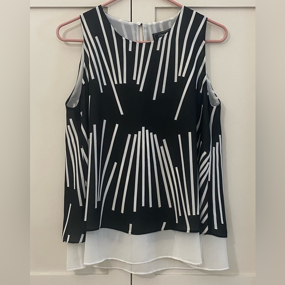 Minkas flowy double layer top.  EUC
